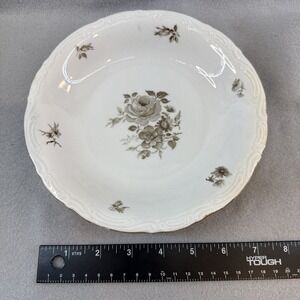 Vintage Mitterteich Bavaria Charming Barbara Shallow Soup Bowl 8",‎ Gold Trim